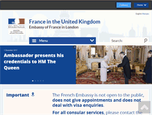 Tablet Screenshot of ambafrance-uk.org